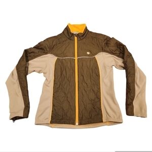 Pearl Izumi Women's Quilted Cycling Jacket Olive and Orange sz Medium